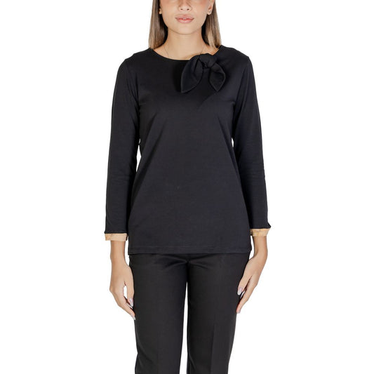 Alviero Martini Prima Classe Schwarze Baumwolle Tops & T-Shirt