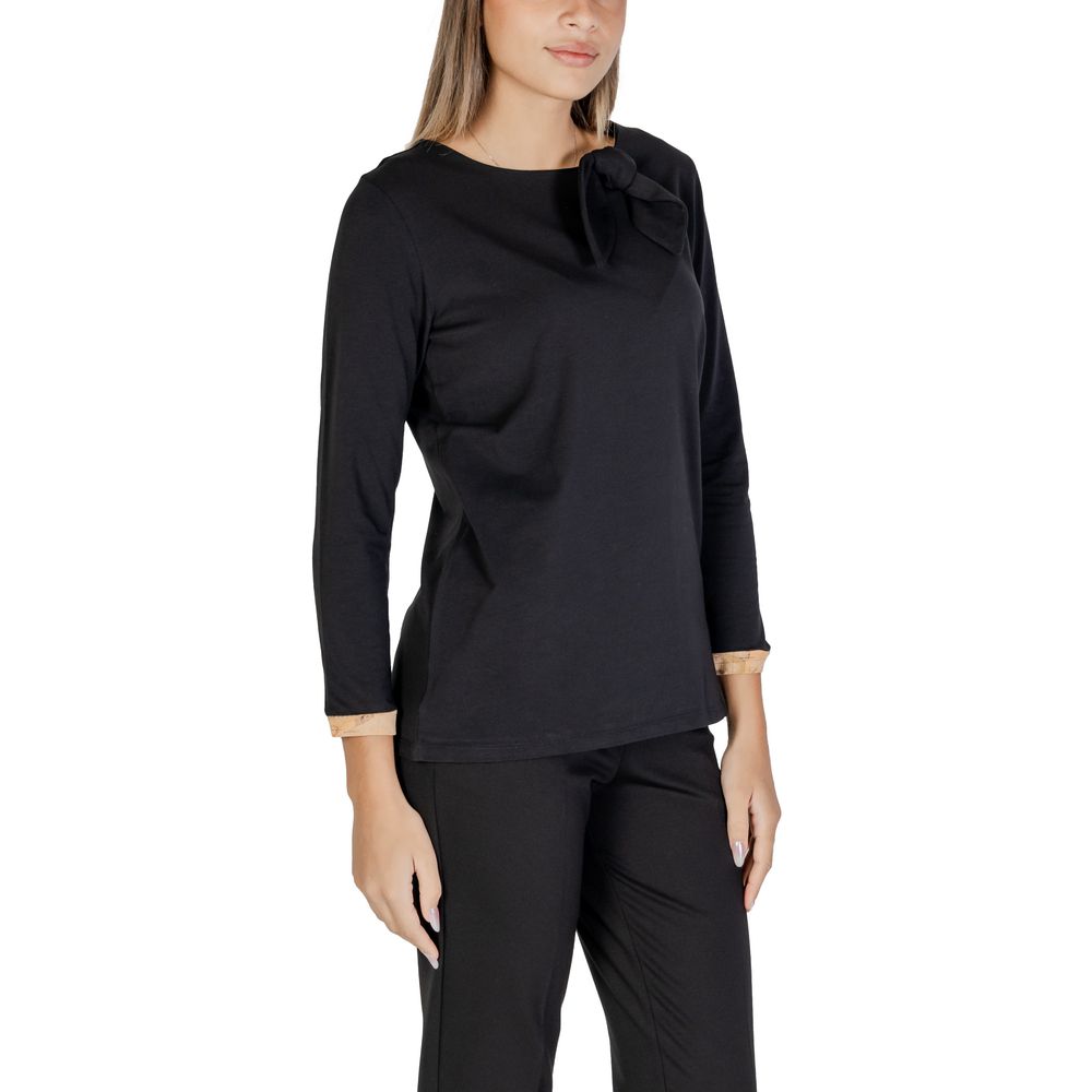 Alviero Martini Prima Classe Schwarze Baumwolle Tops & T-Shirt