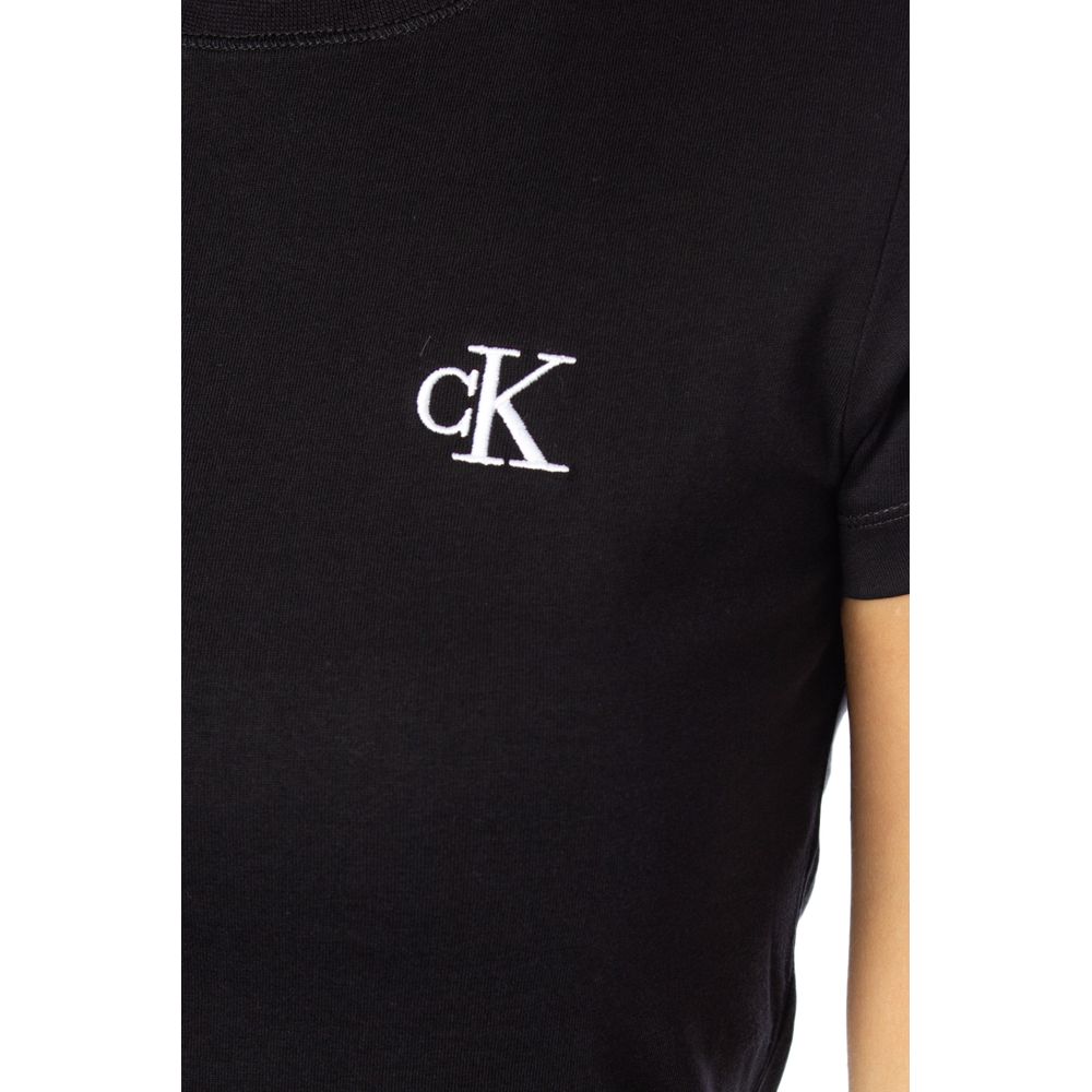 Calvin Klein Jeans Schwarze Baumwolle Tops & T-Shirt