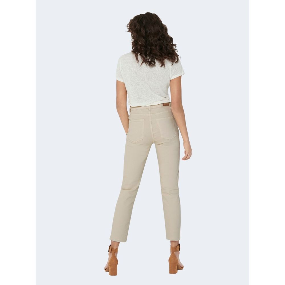 Only Beige Baumwolljeans & Hose