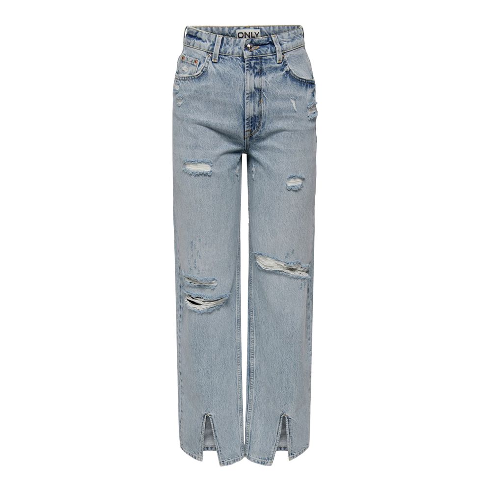 Only Hellblaue Baumwolljeans & Hose