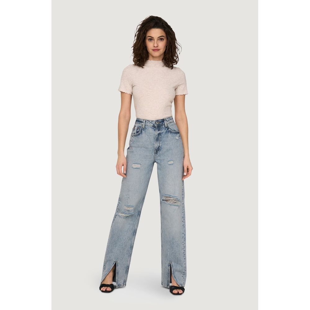 Only Hellblaue Baumwolljeans & Hose