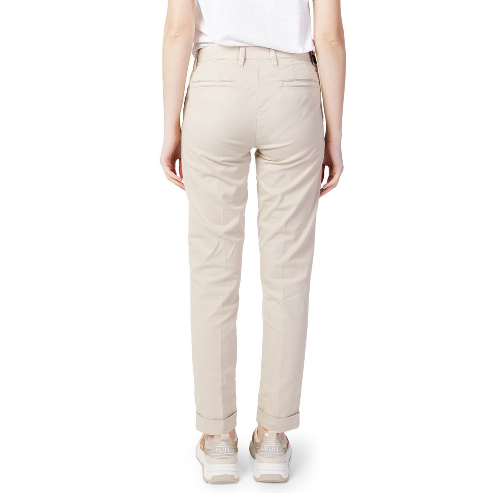 Blauer Beige Baumwolljeans & Hose