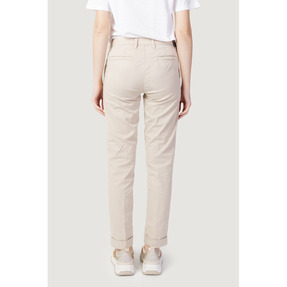 Blauer Beige Baumwolljeans & Hose