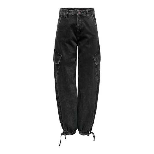 Only Schwarze Baumwolljeans & Hose