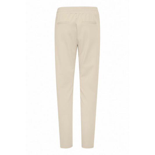 ICHI Beige Polyester Jeans & Hose