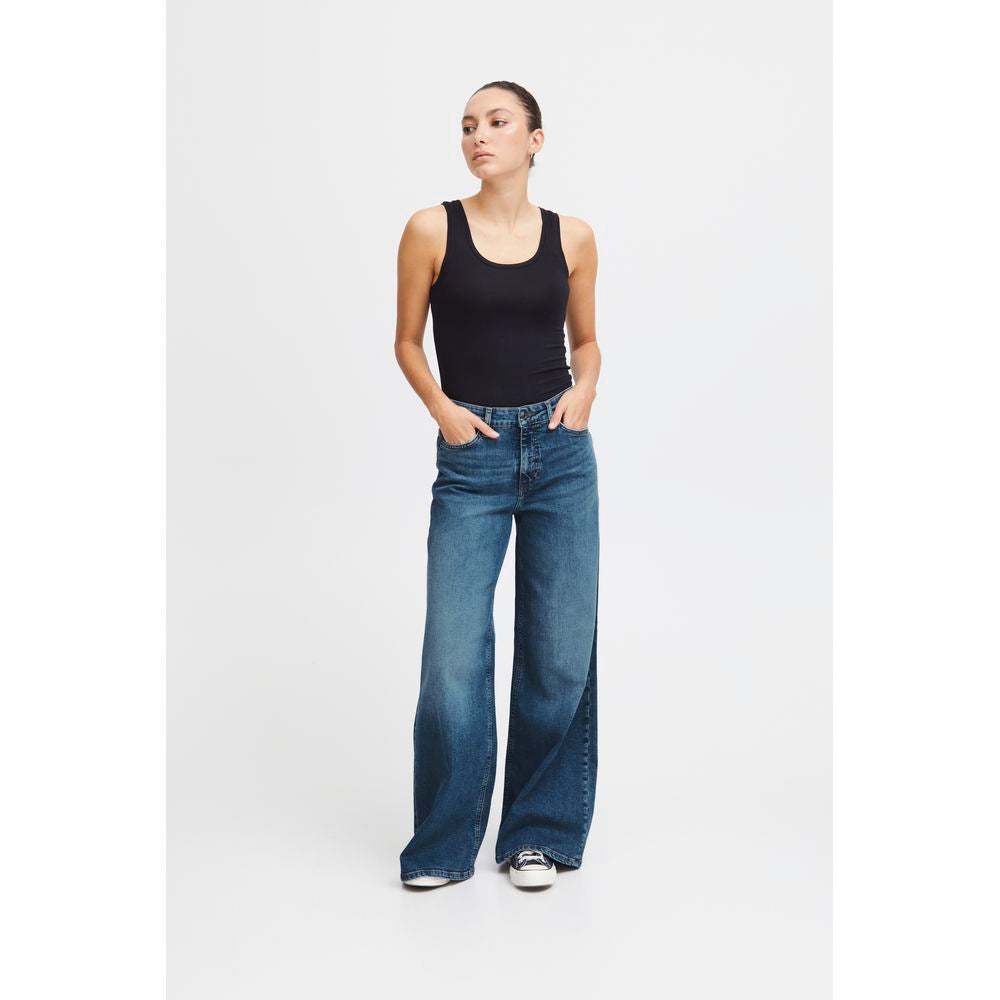 ICHI Blaue Baumwolljeans & Hose