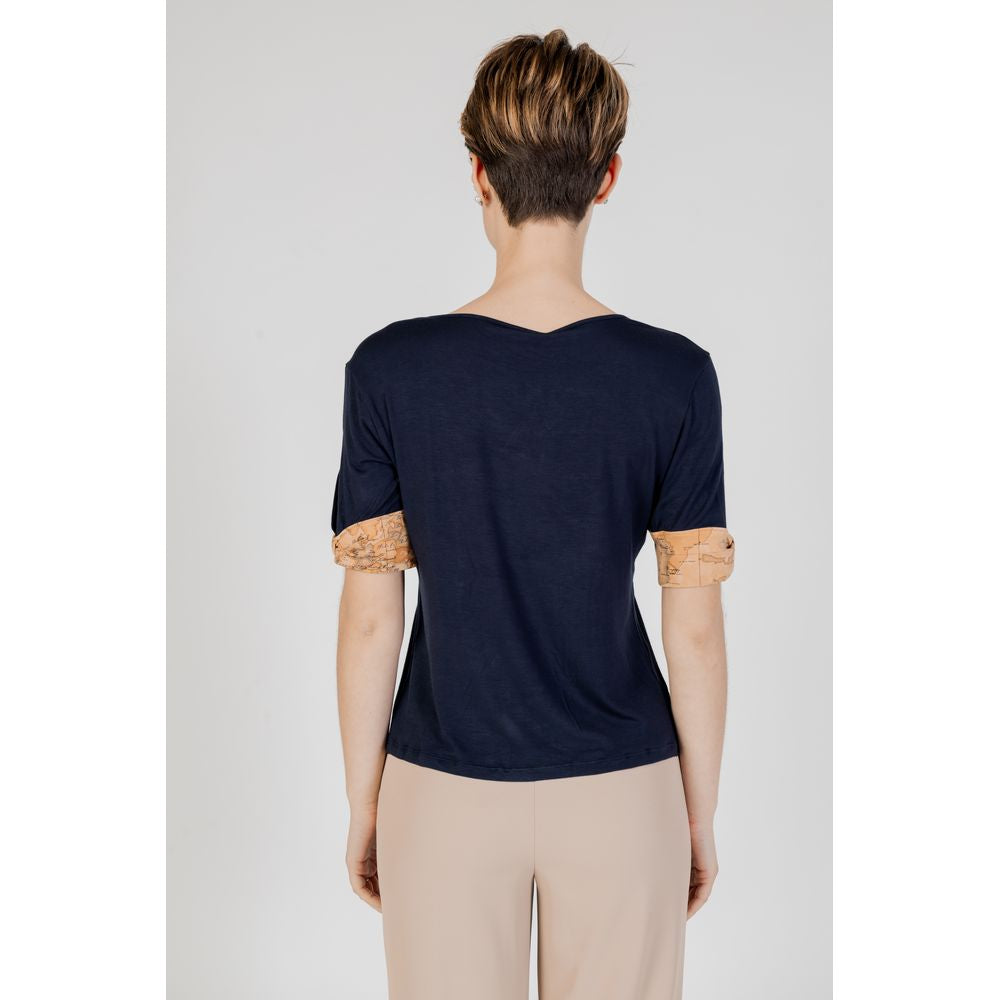 Alviero Martini Prima Classe Blaue Viskose Tops & T-Shirt