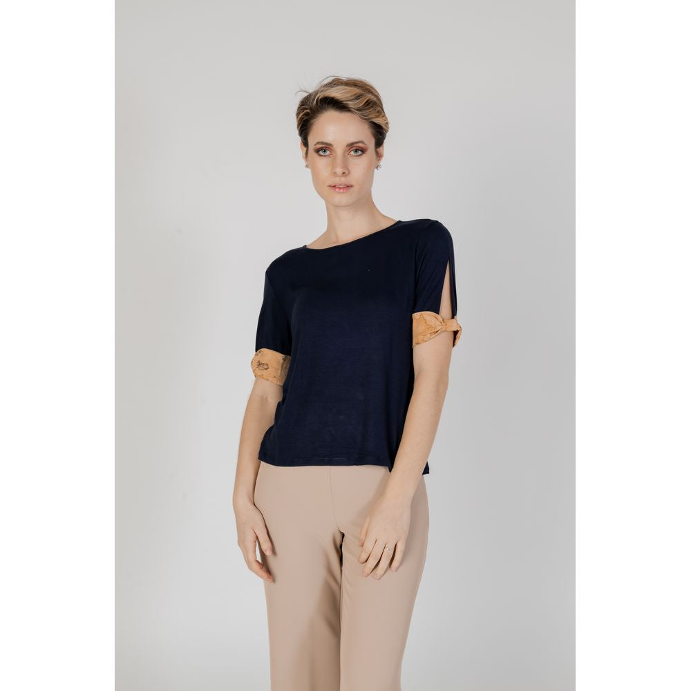 Alviero Martini Prima Classe Blaue Viskose Tops & T-Shirt