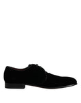 Bild in Galerie-Betrachter laden, Dolce & Gabbana Black Velvet Leather Lace Up Derby Shoes
