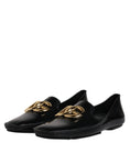 Resmi galeri görüntüleyiciye yükleyin, Dolce & Gabbana Black Leather DG Logo Loafer Men Dress Shoes
