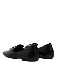 Resmi galeri görüntüleyiciye yükleyin, Dolce & Gabbana Black Leather DG Logo Loafer Men Dress Shoes
