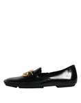 Resmi galeri görüntüleyiciye yükleyin, Dolce & Gabbana Black Leather DG Logo Loafer Men Dress Shoes
