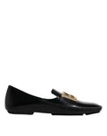 Resmi galeri görüntüleyiciye yükleyin, Dolce & Gabbana Black Leather DG Logo Loafer Men Dress Shoes
