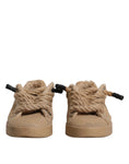 Bild in Galerie-Betrachter laden, Dolce & Gabbana Brown Jute Fabric Low Top Men Sneakers Shoes
