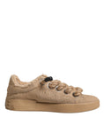 Bild in Galerie-Betrachter laden, Dolce & Gabbana Brown Jute Fabric Low Top Men Sneakers Shoes
