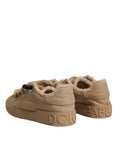 Bild in Galerie-Betrachter laden, Dolce & Gabbana Brown Jute Fabric Low Top Men Sneakers Shoes
