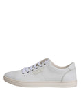 Bild in Galerie-Betrachter laden, Dolce & Gabbana White Leather Low Top Men Sneakers Shoes
