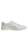 Bild in Galerie-Betrachter laden, Dolce & Gabbana White Leather Low Top Men Sneakers Shoes
