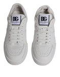 Bild in Galerie-Betrachter laden, Dolce & Gabbana White Miami Leather Low Top Sneakers Shoes
