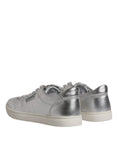 Bild in Galerie-Betrachter laden, Dolce & Gabbana Silver London Low Top Leather Sneakers Shoes
