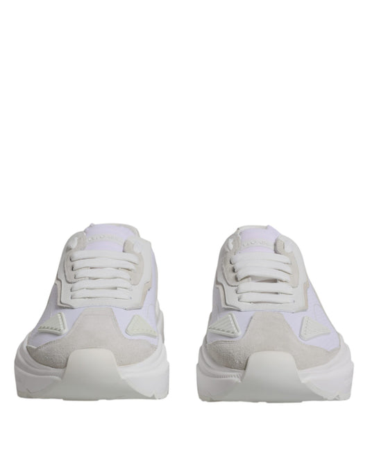 Dolce & Gabbana White Leather Daymaster Low Top Sneakers Shoes