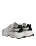 Load image into Gallery viewer, Dolce & Gabbana White Silver DAYMASTER Leather Sneakers Shoes
