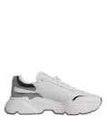 Load image into Gallery viewer, Dolce & Gabbana White Silver DAYMASTER Leather Sneakers Shoes
