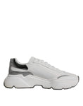 Bild in Galerie-Betrachter laden, Dolce & Gabbana White Silver DAYMASTER Leather Sneakers Shoes
