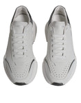 Bild in Galerie-Betrachter laden, Dolce & Gabbana White Silver DAYMASTER Leather Men Sneakers Shoes
