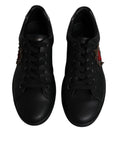 Bild in Galerie-Betrachter laden, Dolce & Gabbana Black Leather London Heart Men Sneakers Shoes
