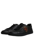 Bild in Galerie-Betrachter laden, Dolce & Gabbana Black Leather London Heart Men Sneakers Shoes
