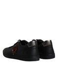 Bild in Galerie-Betrachter laden, Dolce & Gabbana Black Leather London Heart Men Sneakers Shoes
