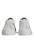 Bild in Galerie-Betrachter laden, Dolce & Gabbana White Blue Portofino Low Top Sneakers Shoes
