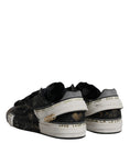 Bild in Galerie-Betrachter laden, Dolce & Gabbana Black White Portofino Low Top Sneakers Shoes
