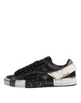 Bild in Galerie-Betrachter laden, Dolce & Gabbana Black White Portofino Low Top Sneakers Shoes
