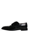 Bild in Galerie-Betrachter laden, Dolce & Gabbana Black Leather Derby Wingtip Formal Shoes
