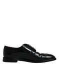 Bild in Galerie-Betrachter laden, Dolce & Gabbana Black Leather Derby Wingtip Formal Shoes
