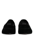 Load image into Gallery viewer, Dolce & Gabbana Black Velvet Loafers Formal Men Dress Shoes
