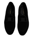 Load image into Gallery viewer, Dolce & Gabbana Black Velvet Loafers Formal Men Dress Shoes
