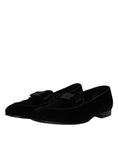 Load image into Gallery viewer, Dolce & Gabbana Black Velvet Loafers Formal Men Dress Shoes
