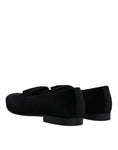 Load image into Gallery viewer, Dolce & Gabbana Black Velvet Loafers Formal Men Dress Shoes
