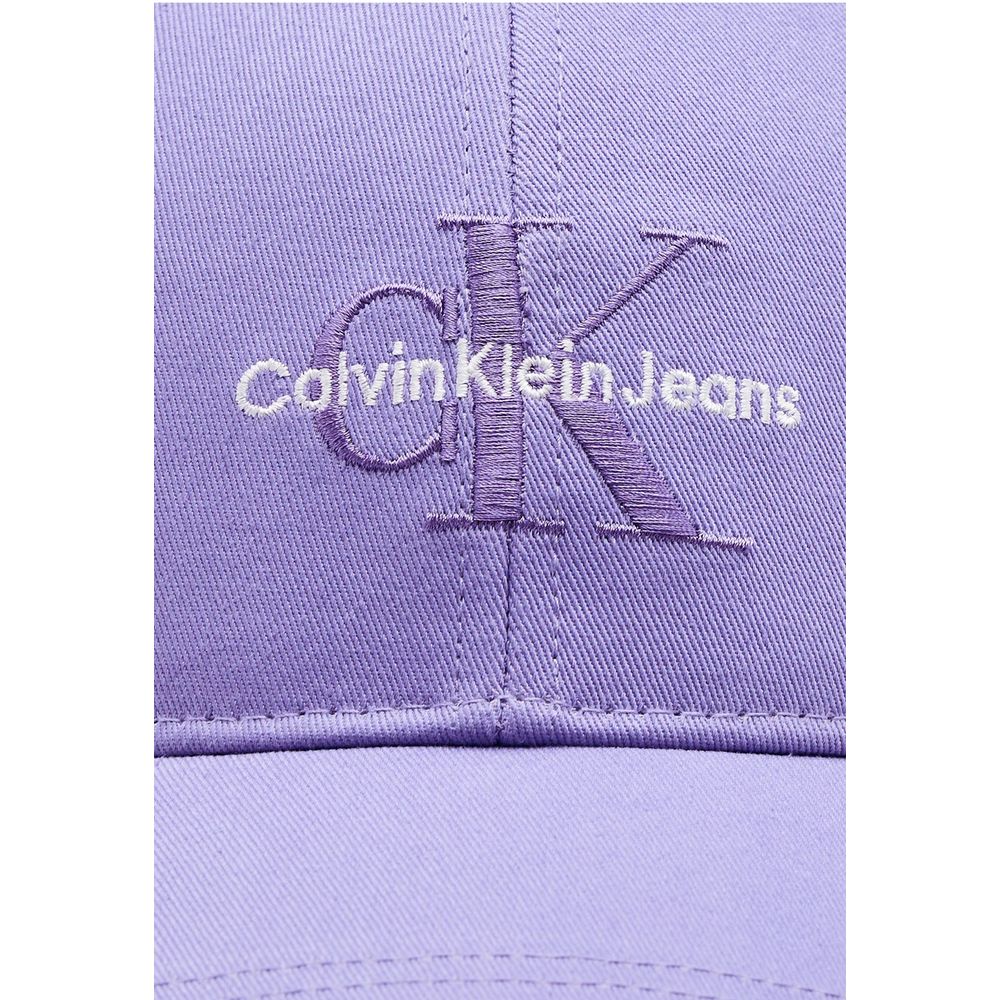 Calvin Klein Jeans Lila Bio-Baumwollmütze