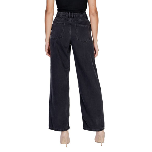 Jacqueline De Yong Schwarze Baumwolljeans & Hose