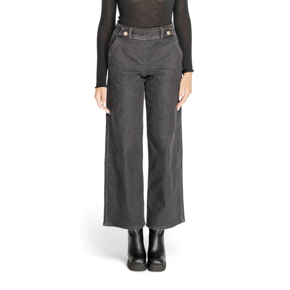 Jacqueline De Yong Schwarze Baumwolljeans & Hose