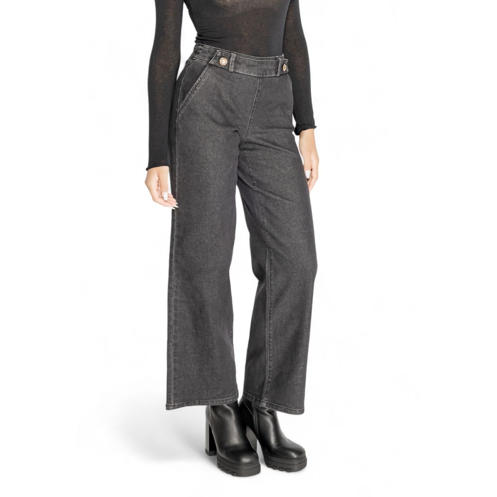 Jacqueline De Yong Schwarze Baumwolljeans & Hose