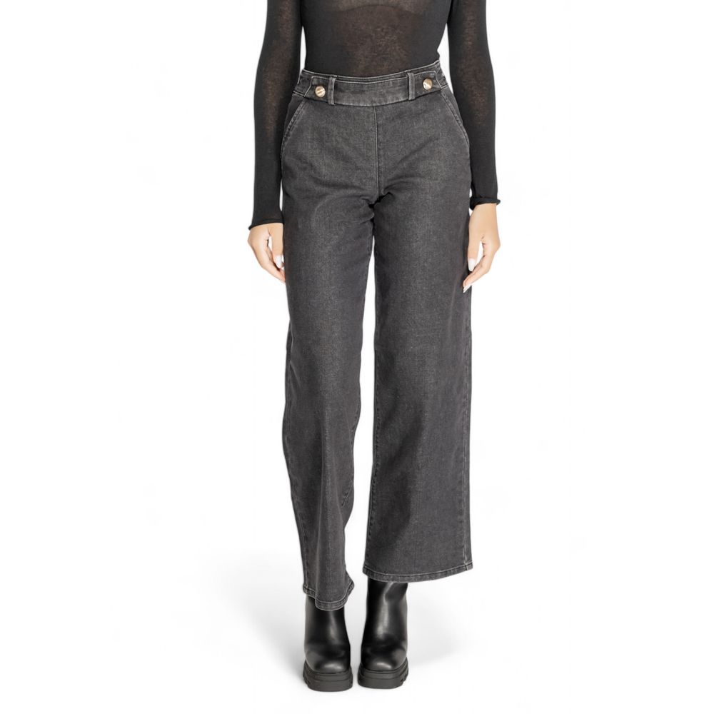 Jacqueline De Yong Schwarze Baumwolljeans & Hose