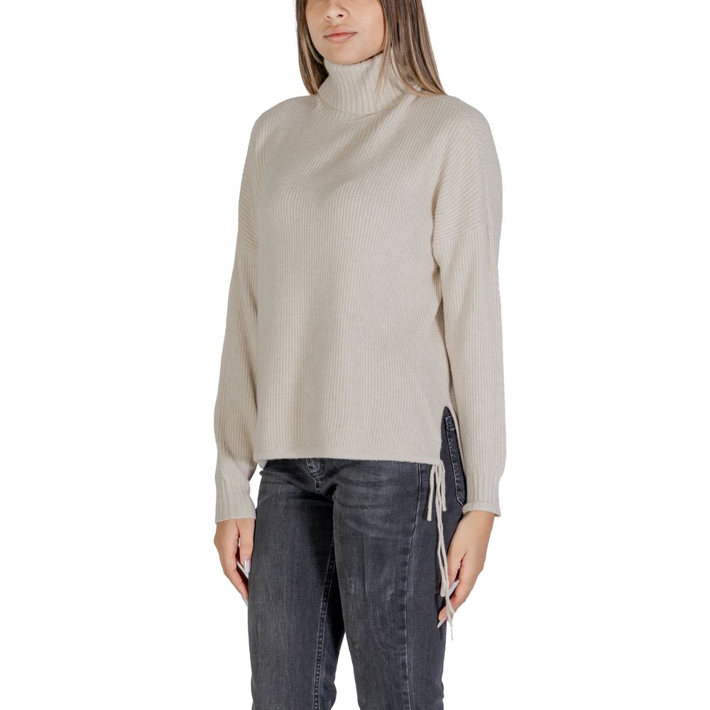 Sandro Ferrone Beigefarbener Viskose-Pullover