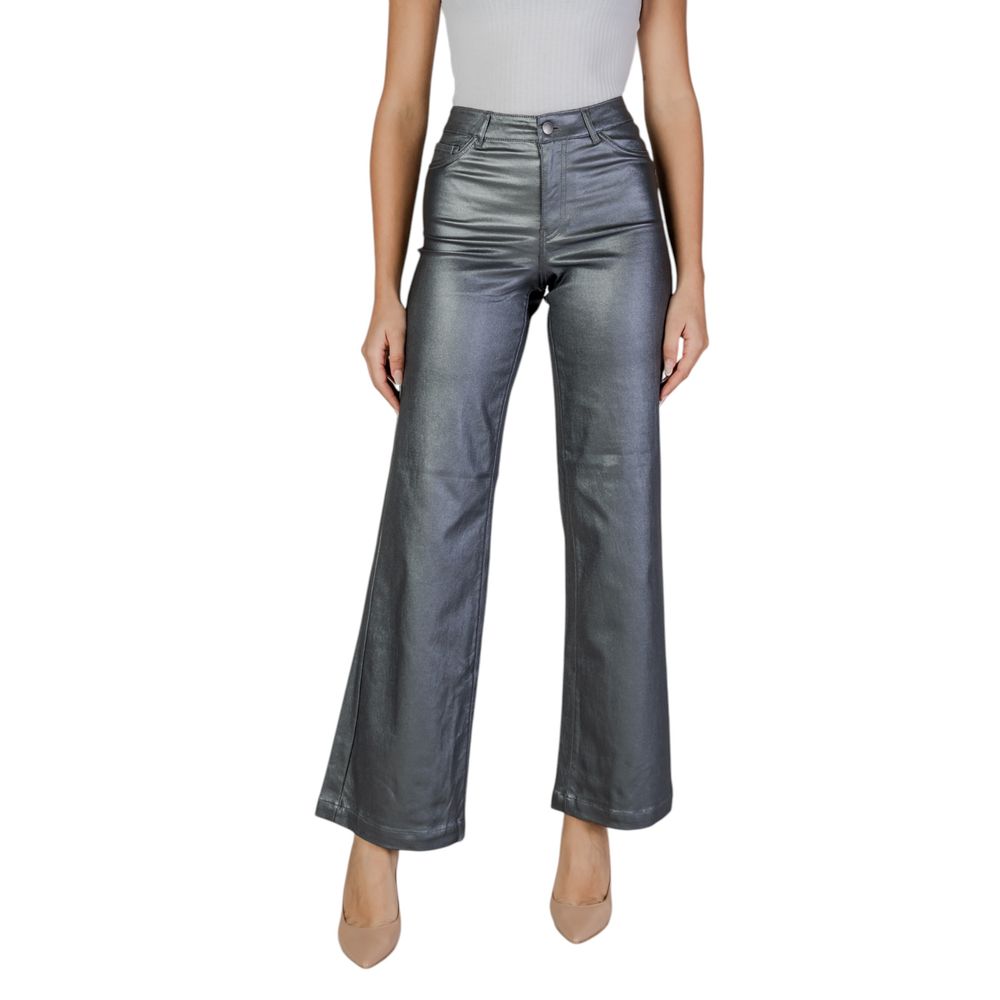 Jacqueline De Yong Silberne Viskose Jeans & Hose