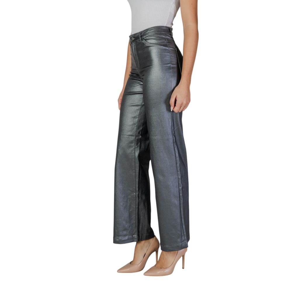 Jacqueline De Yong Silberne Viskose Jeans & Hose